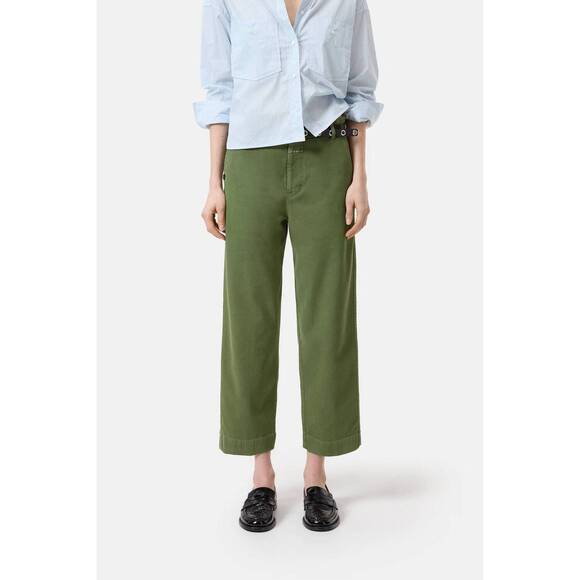 NEW CLOSED rovea relaxed cropped pants in army green